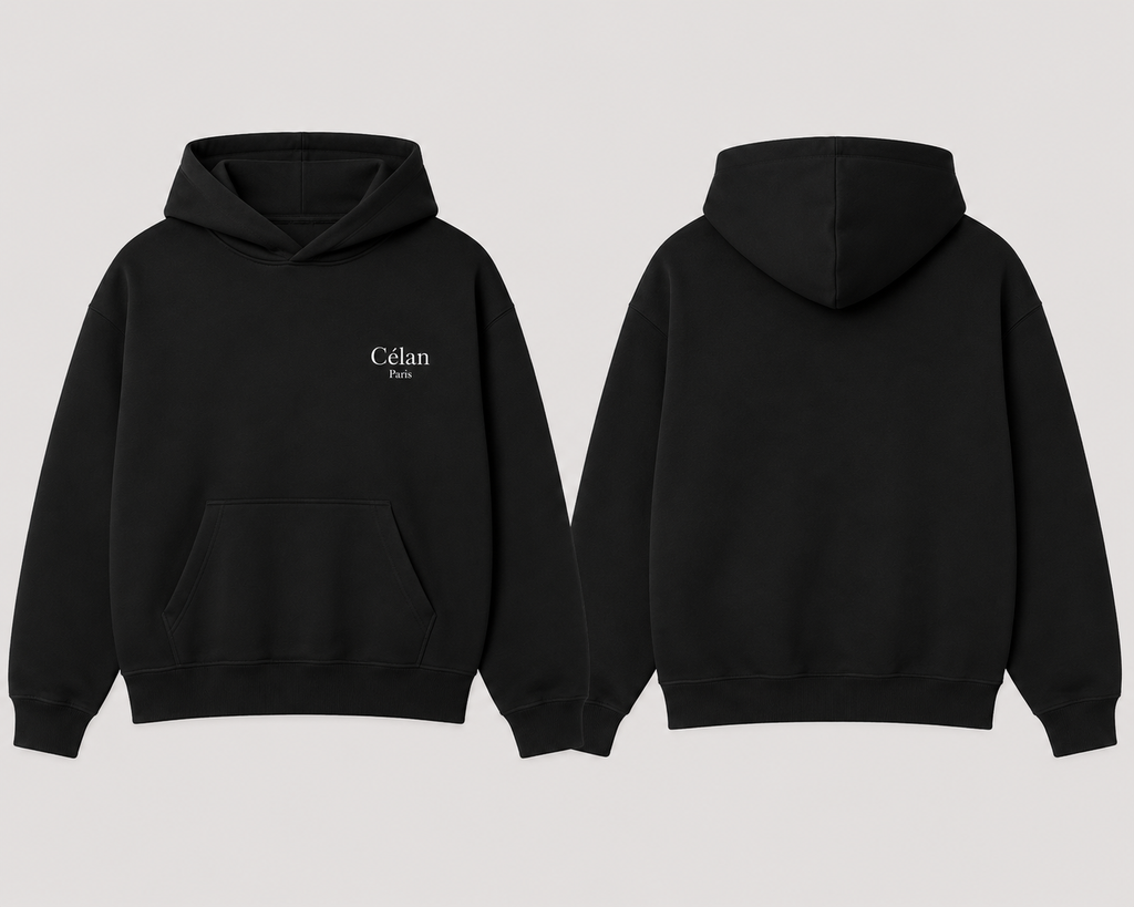 Célan Paris Hoodie "Black"