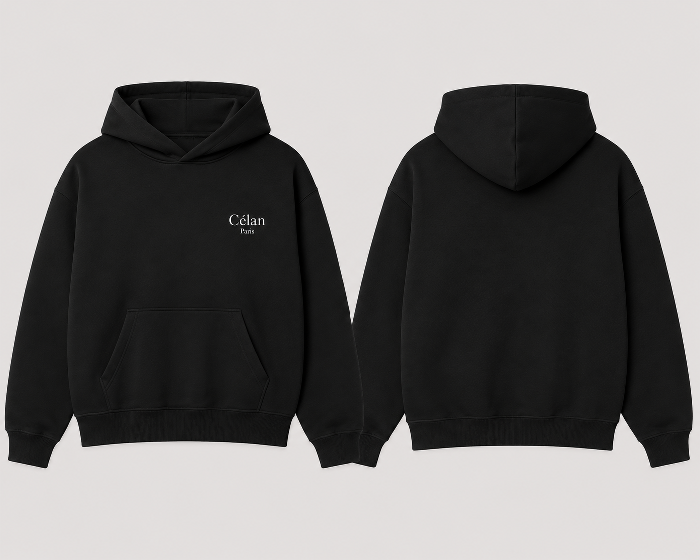 Célan Paris Hoodie "Black"