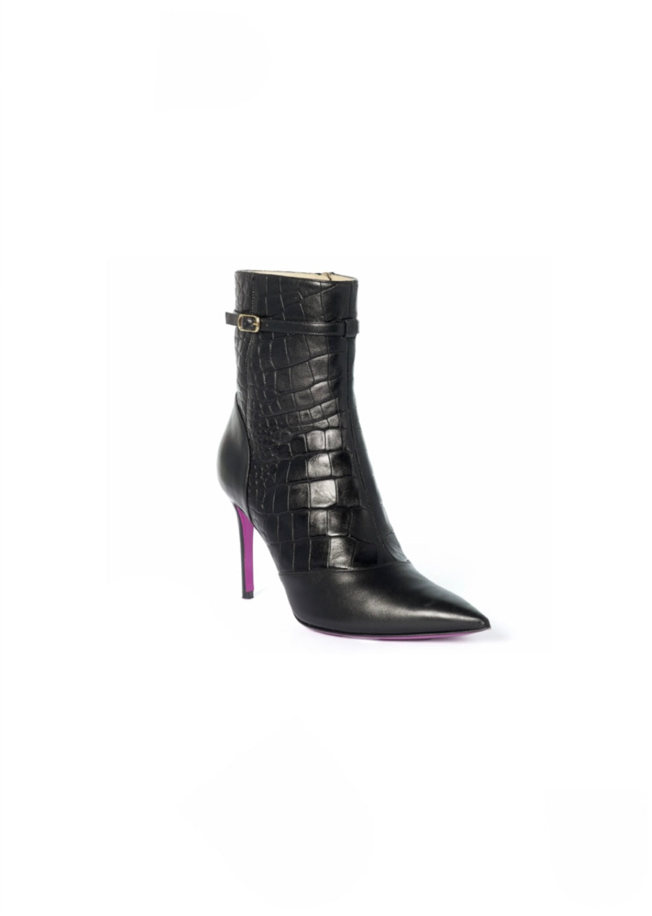 Célan Paris Kroko Nero Stiefeletten